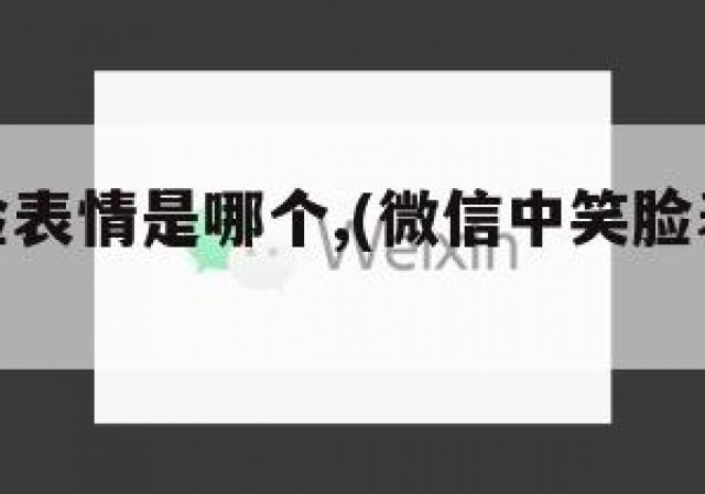 微信笑脸表情是哪个,(微信中笑脸表情代表意思)